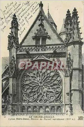 Cartes postales Le Grand Andely Eglise Notre Dame Rosace du Portail Meridional (XVe s)