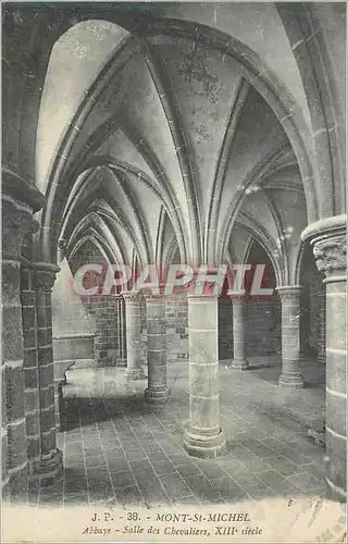 Cartes postales Mont Saint Michel Abbaye Salle des Chevaliers XIIIe Siecle
