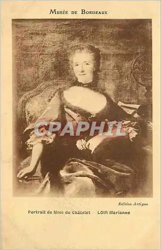 Ansichtskarte AK Musee de Bordeaux Portrait de Mme du Chatelet Loir Marianne