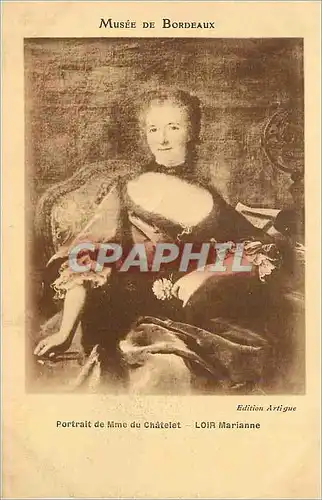 Cartes postales Musee de Bordeaux Portrait de Mme du Chatelet Loir Marianne