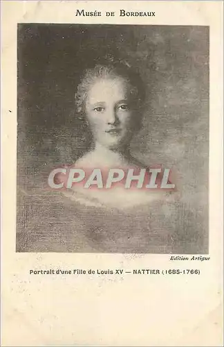 Cartes postales Musee de Bordeaux Portrait d'une Fille de Louis XV Nattier (1685 1766)