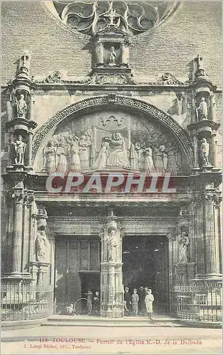 Cartes postales Toulouse Portail de l'Eglise N D de la Dalbade Enfants