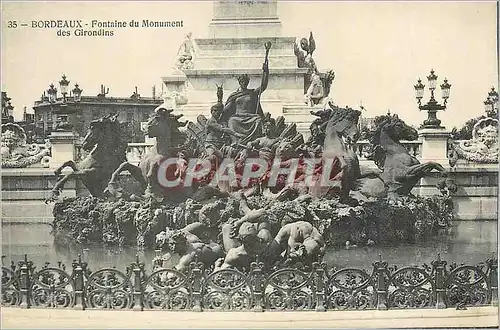 Cartes postales Bordeaux Fontaine du Monument des Girondins