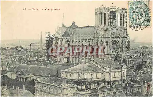 Cartes postales Reims Vue Generale Travaux