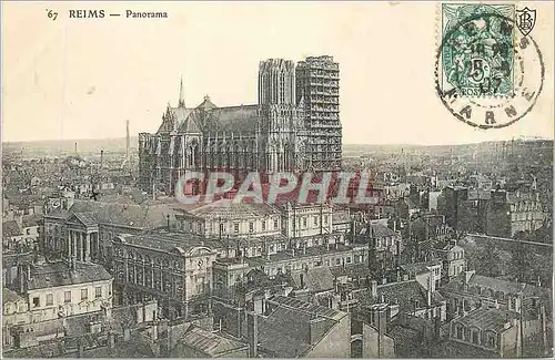 Cartes postales Reims Panorama Travaux