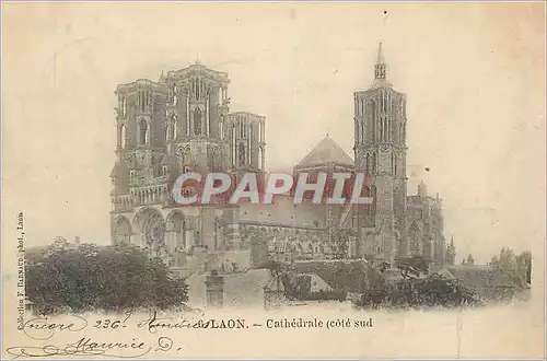 Ansichtskarte AK Laon Cathedrale (Cote Sud) (carte 1900)