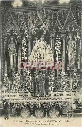 Cartes postales Environs de Rouen Bonsecours Eglise (Chapelle de Notre Dame de Bonsecours)