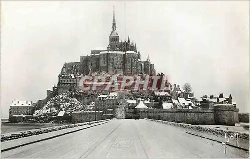Cartes postales moderne Le Mont Saint Michel (Manche) Le Mont sous la Neige