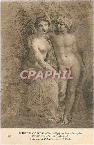 Cartes postales Musee Conde (Chantilly) Ecole Francaise L'Amour et l'Amitie