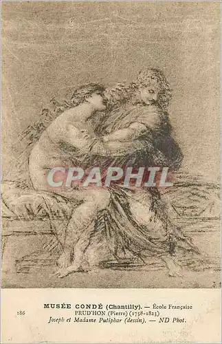Ansichtskarte AK Musee Conde (Chantilly) Ecole Francaise Joseph eet Madame Putiphar (dessin)