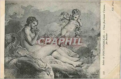 Cartes postales Palais de Fontainebleau Venus Fleurissant l'Amour par Boucher