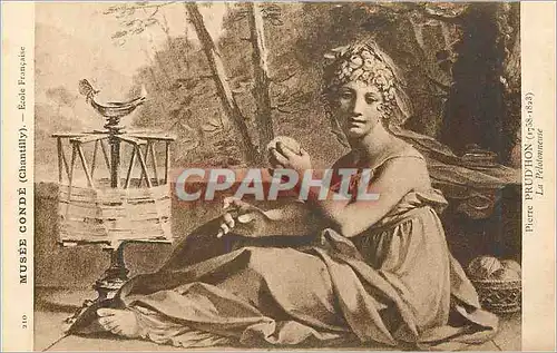 Cartes postales Chantilly Musee Conde Ecole Francaise Pierre Prud'Hon La Pelotonneuse