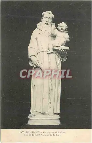 Cartes postales Rouen Cathedrale (Interieur) Statue de Saint Antoine de Padoue