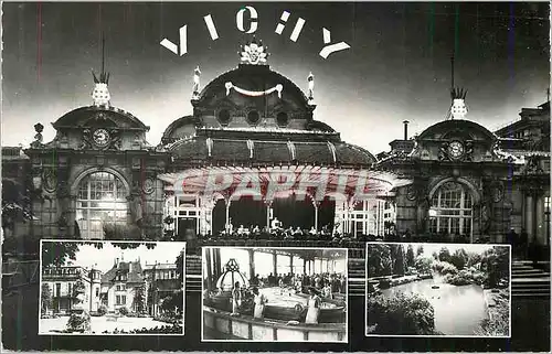 Moderne Karte Vichy (Allier) Casino vu la Nuit Pavillon Sergne Source Chomel