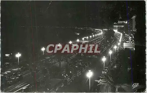 Cartes postales moderne Nice Promenade des Anglais La Nuit Automobiles Negresco