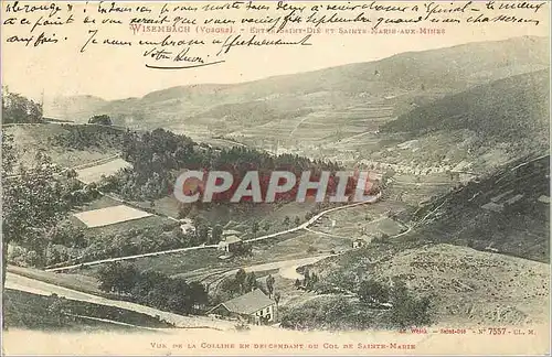 Cartes postales Wisembach (Vosges) Entre Saint Die et Saint Marie aux Mires Vue de la colline en descendant du c
