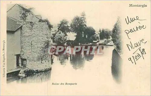 Ansichtskarte AK Montargis Ruine des Remparts (carte 1900)