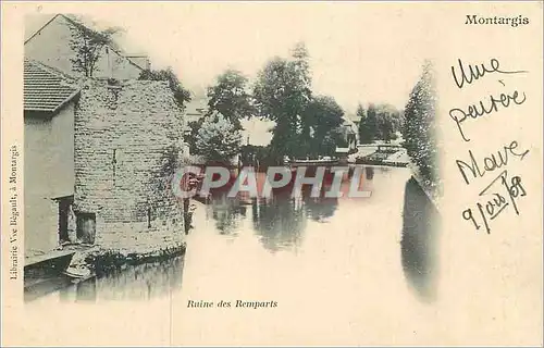 Cartes postales Montargis Ruine des Remparts (carte 1900)