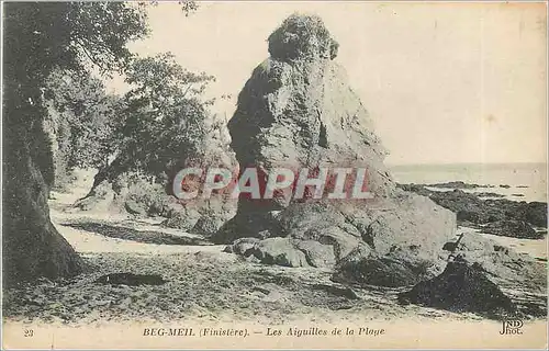 Ansichtskarte AK Beg Meil (Finistere) Les aiguilles de la Plage