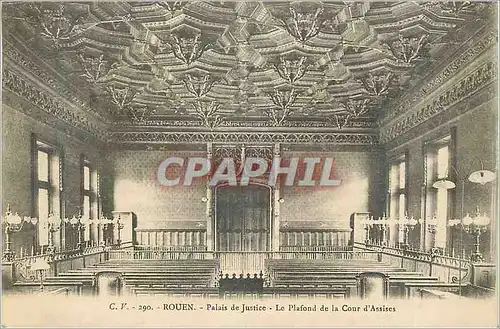 Ansichtskarte AK Rouen Palais de Justice Le Plafond de la Cour d'Assises