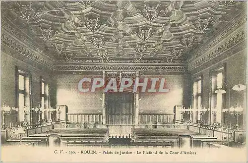 Cartes postales Rouen Palais de Justice Le Plafond de la Cour d'Assises