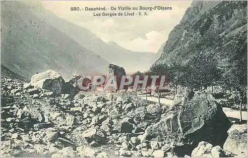 Ansichtskarte AK Dauphine De Vizille au Bourg d'Oisans Les Gorges de Livet