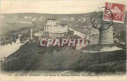 Ansichtskarte AK Le Petit Andely Les Ruines du Chateau Gaillard Vue d'Ensemble