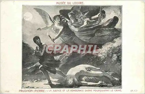 Ansichtskarte AK Musee du Louvre Phudhon (Pierre) La Justice et la Vengeance Divine
