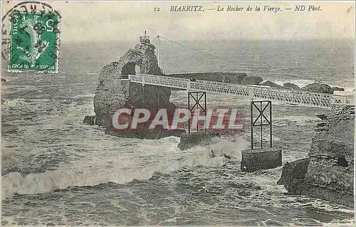 Cartes postales Biarritz Rocher de la Vierge