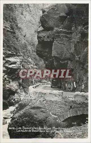 Moderne Karte La Route de Beuil dans les Gorges du Cians Les Beaux Sites des alpes Maritimes