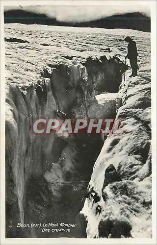 Cartes postales moderne Beuil (A M) Le Mont Monnier Une Crevasse Alpinisme