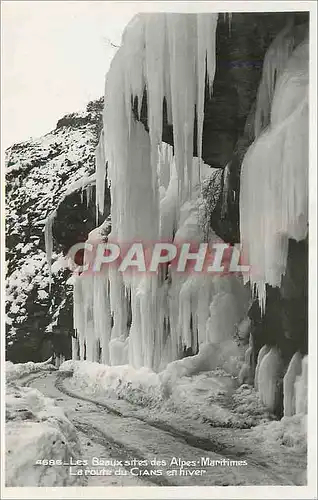 Moderne Karte La Route du Cians en Hiver Les Beaux Sites des alpes Maritimes