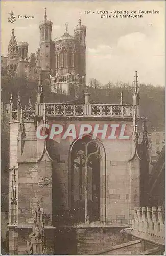 Cartes postales Lyon Abside de Fourviere prise de Saint Jean