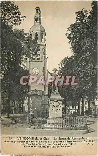 Cartes postales Vendome (L et Ch) La Statue de Rochambeau