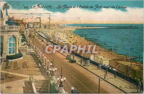 Cartes postales Le Havre La Plage et l'Entree du Port vues du Casino