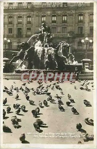 Moderne Karte Lyon Les Pigeons de la Place Fontaine Bartholdi