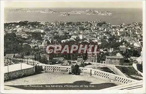 Moderne Karte Marseille Vue Generale d'Endoume et les Iles