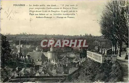 Cartes postales Vitre Fougeres Mont St Michel le Jardin Public Triptyque du Moyen Age