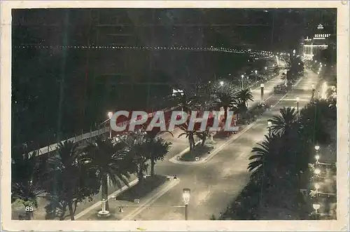 Moderne Karte Nice Promenade des Anglais la Nuit