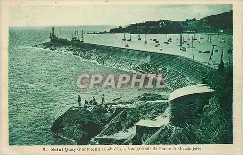 Cartes postales Saint Quay Portrieux (C du N) Vue Generale du Port et la Grande Jetee