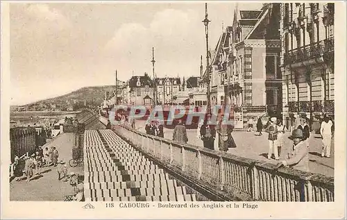 Ansichtskarte AK Cabourg Boulerard des Anglais et la Plage