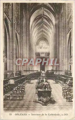 Cartes postales Orleans Interieur de la Cathedrale Orgue