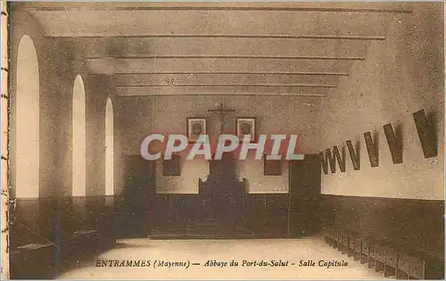 Cartes postales Entrammes (Mayenne) Abbaye du Port du Salut Salle Capitale