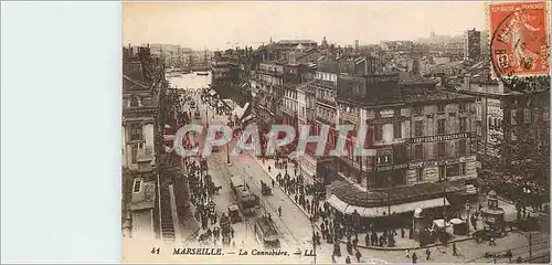 Ansichtskarte AK Marseille La Cannebiere Tramway