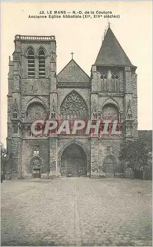 Ansichtskarte AK Le Mans N D de la Couture Ancienne Eglise Abbatiale (XIe XIVe Siecles)