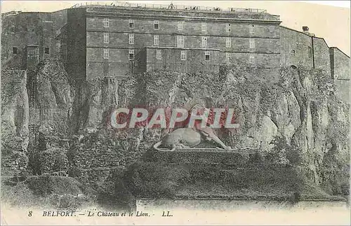 Cartes postales Belfort Le Chateau et le Lion