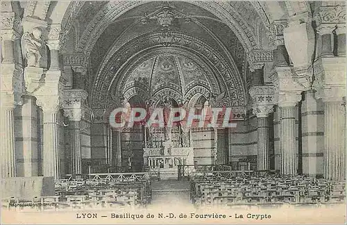 Cartes postales Lyon Basilique de N D de Fourviere La Crypte