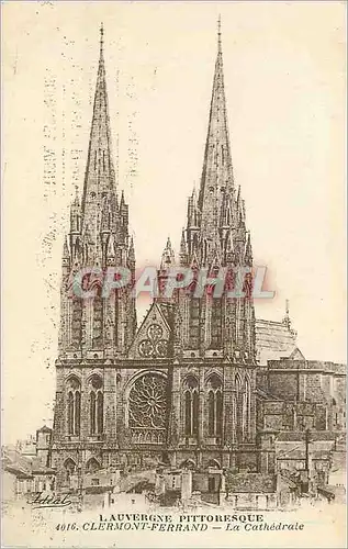 Ansichtskarte AK Clermont Ferrand Lauvergne Pittoresque La Cathedrale