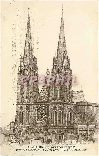 Cartes postales Clermont Ferrand Lauvergne Pittoresque La Cathedrale