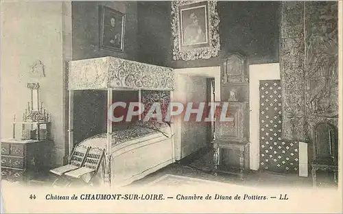 Cartes postales Chateau de Chaumont sur Loire Chambre de Diane de Poitiers